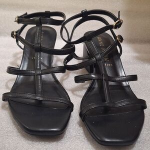Anne Klein iflex Black Strappy 2" Sandals